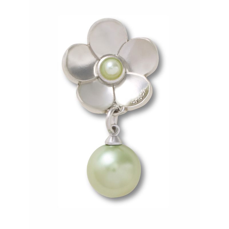 Jibbitz-Perla-Colgante-con-Flor-Plateado-Crocs