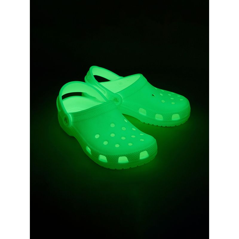 Zueco Niños Grandes Classic Clog Verde Fluorescente Crocs