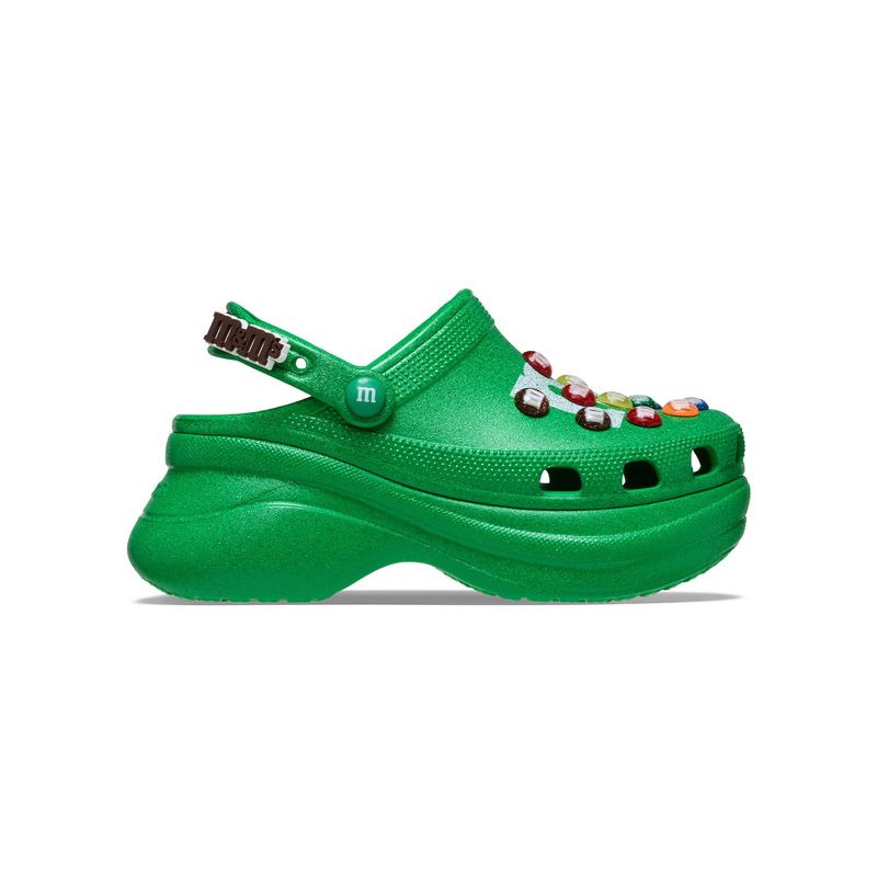 Zueco Mujer Bae Clog M&Ms Verde Glitter Crocs