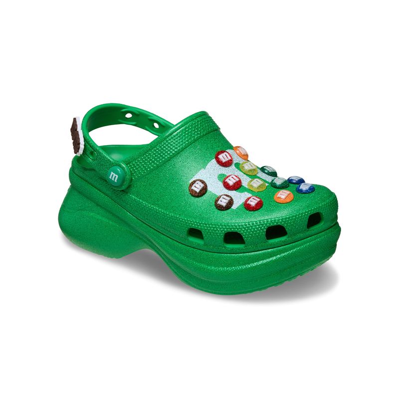 Zueco Mujer Bae Clog M&Ms Verde Glitter Crocs