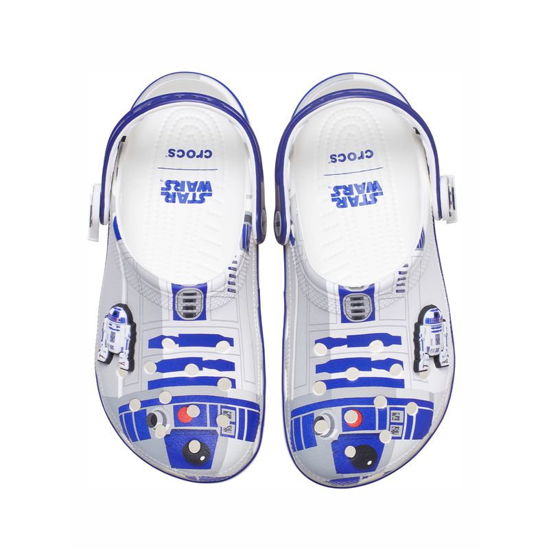 Zueco Unisex R2D2 Clog Blanco Crocs
