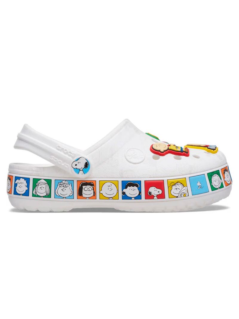 Zueco-Niños-Grandes-Peanuts-Crocband-Blanco-Crocs