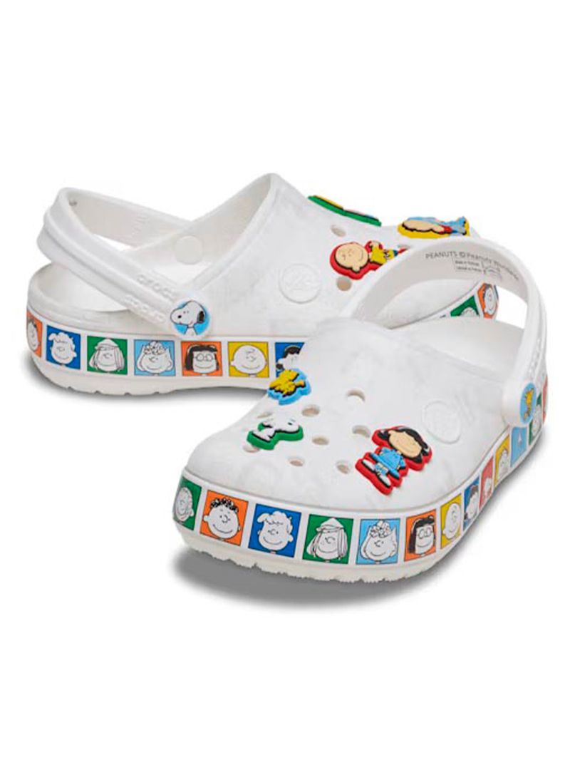 Zueco-Niños-Grandes-Peanuts-Crocband-Blanco-Crocs