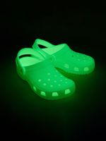 Zueco-Niños-Grandes-Classic-Clog-Verde-Fluorescente-Crocs