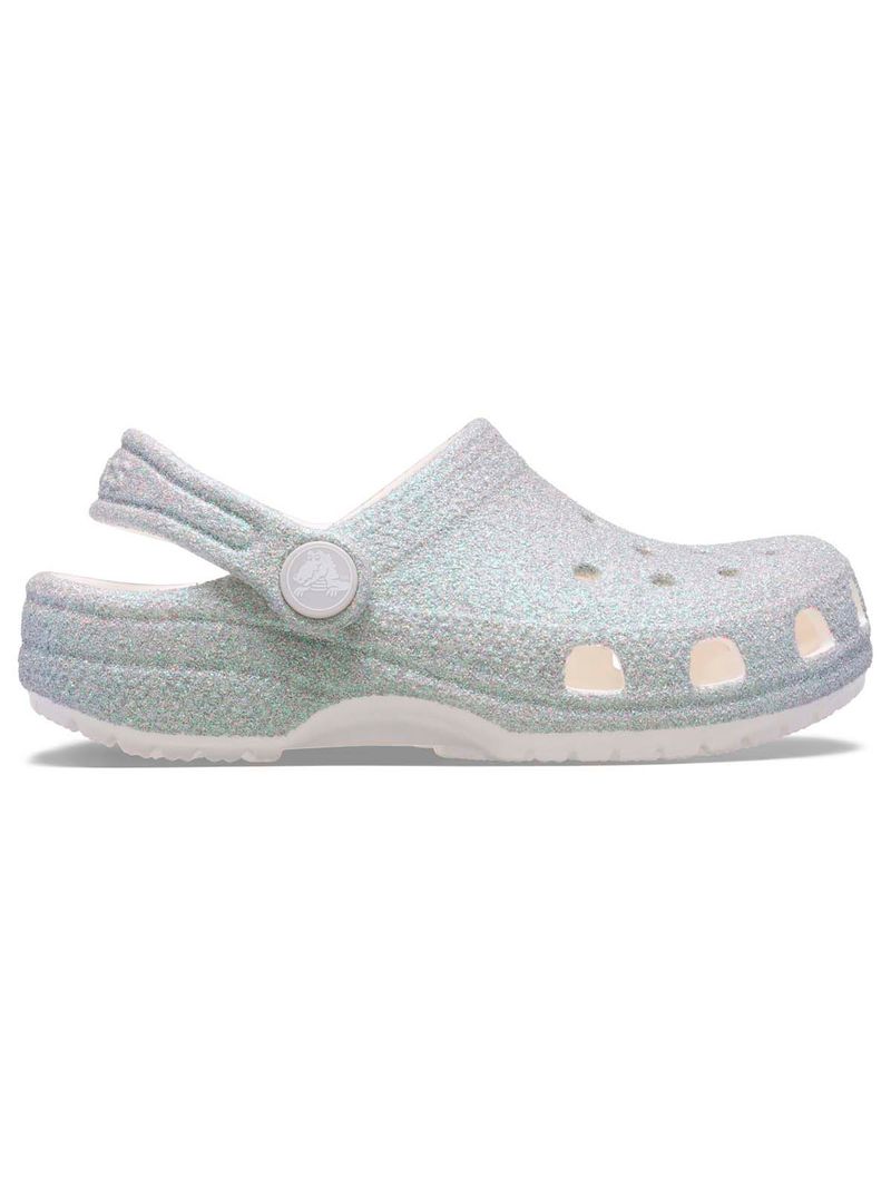 Zueco-Niños-Grandes-Classic-Iridescent--Blanco-Crocs