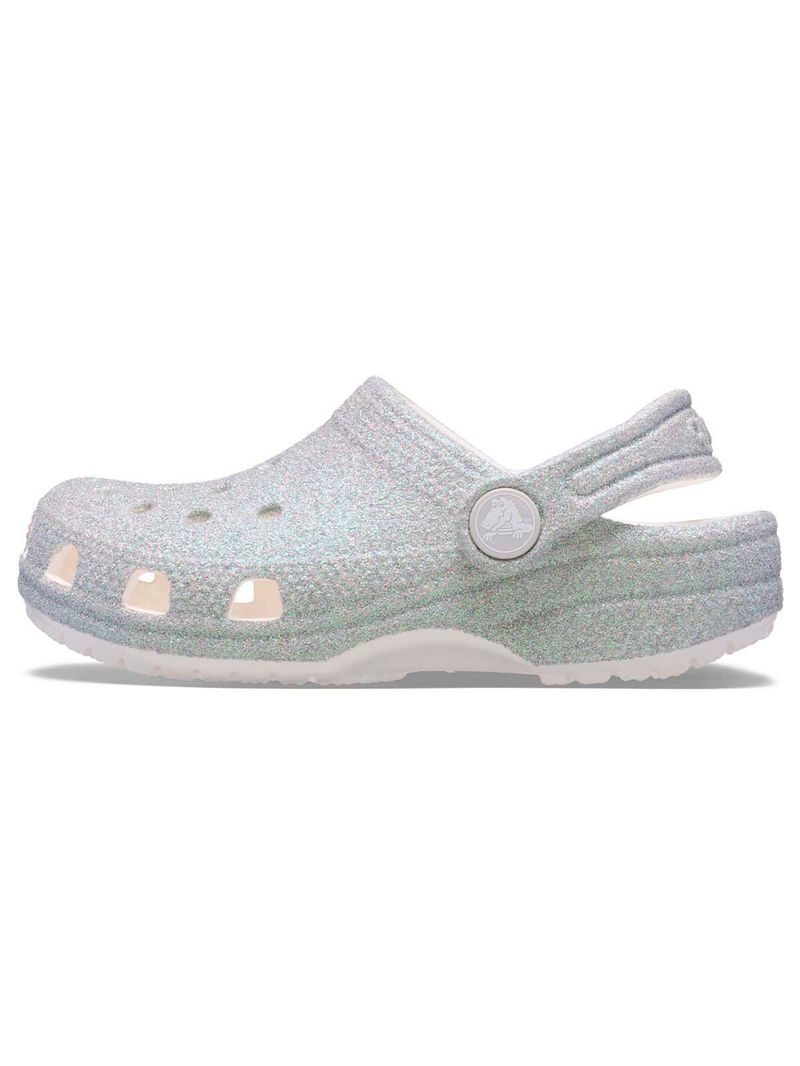 Zueco-Niños-Grandes-Classic-Iridescent--Blanco-Crocs