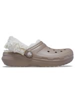 Zueco-Niños-Pequeños-Classic-Fleece-Lined-Cafe-Crocs