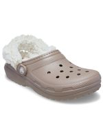 Zueco-Niños-Pequeños-Classic-Fleece-Lined-Cafe-Crocs