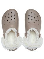 Zueco-Niños-Pequeños-Classic-Fleece-Lined-Cafe-Crocs