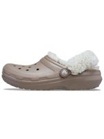 Zueco-Niños-Pequeños-Classic-Fleece-Lined-Cafe-Crocs