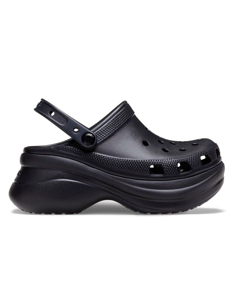 Zueco-Plataforma-Mujer-Bae-Clog-Negro-Crocs