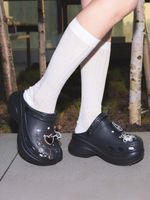 Zueco-Plataforma-Mujer-Bae-Clog-Negro-Crocs