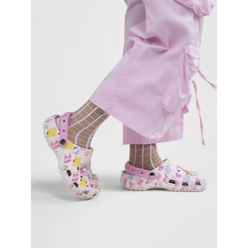 Zueco-Mujer-Hello-Kitty-Clog-Blanco-Crocs