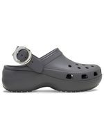Zueco-Mujer-Classic-Platoform-Buckle-Gris-Oscuro-Crocs