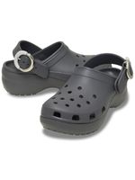 Zueco-Mujer-Classic-Platoform-Buckle-Gris-Oscuro-Crocs