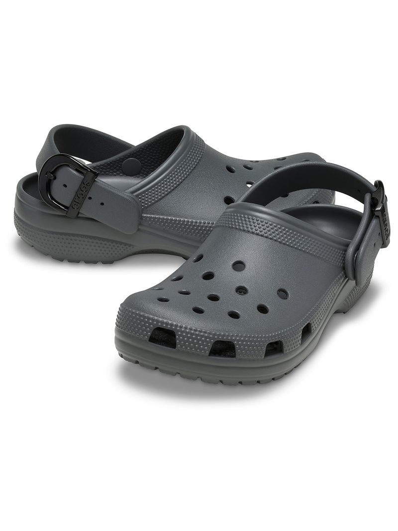 Zueco-Unisex-Classic-Buckle-Clog-Gris-Oscuro-Crocs