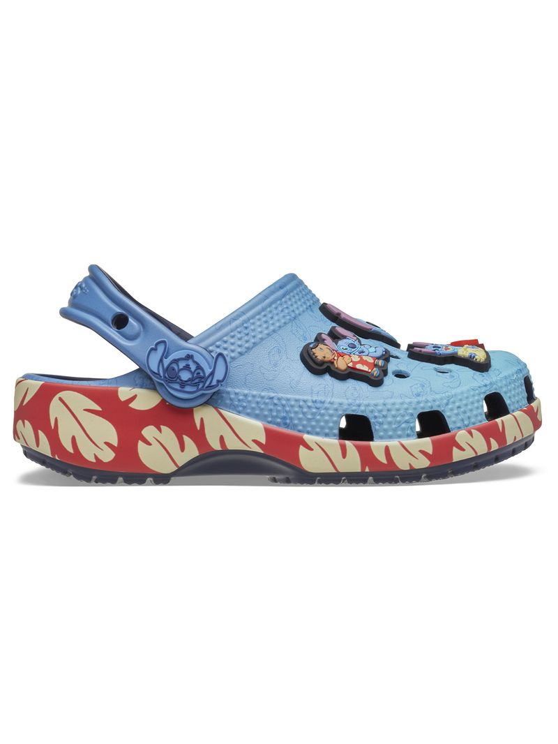 Zueco-Niños-Pequeños-Classic-Clog-Stitch-Azul-Crocs