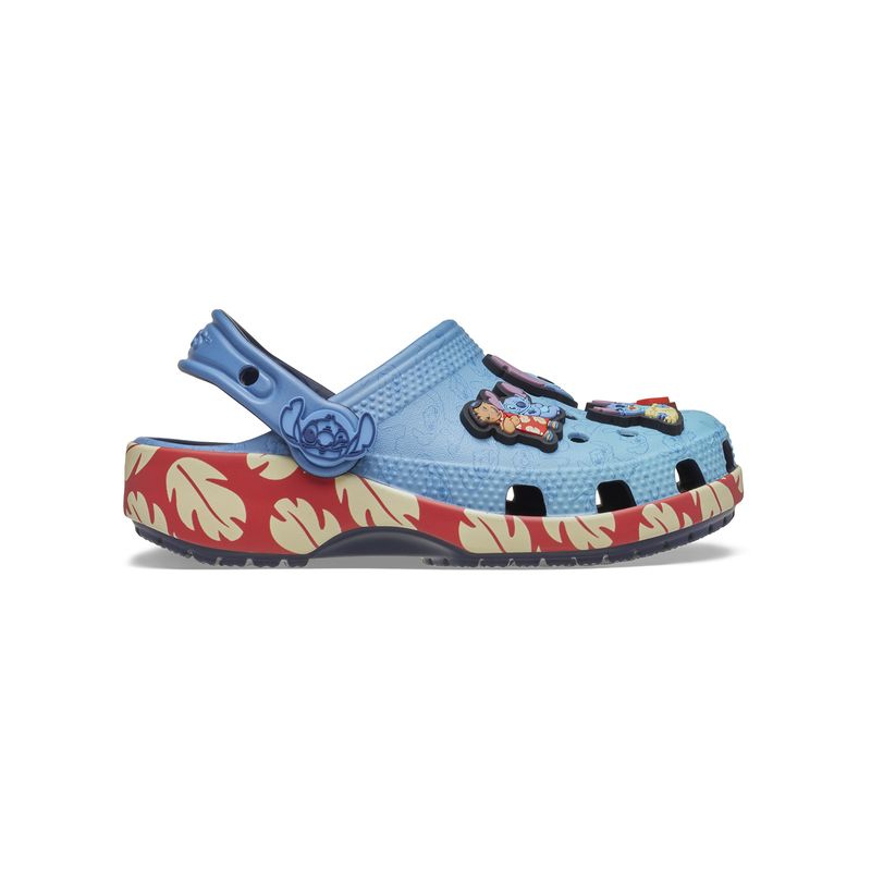 Zueco-Niños-Grandes-Classic-Clog-Stitch-Azul-Crocs