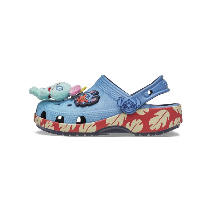 Zueco-Niños-Grandes-Classic-Clog-Stitch-Azul-Crocs