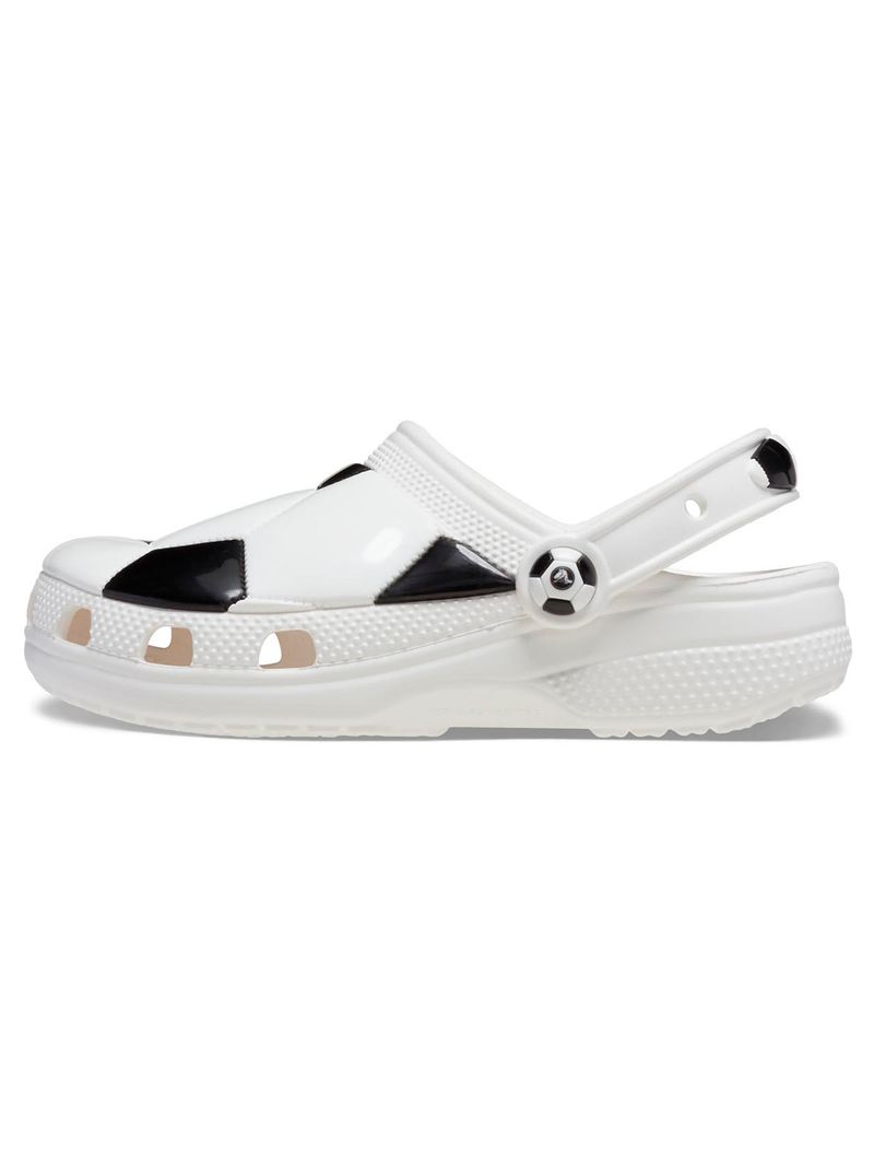 Zueco-Niños-Grandes-Classic-Clog-Futbol-Blanco-Crocs